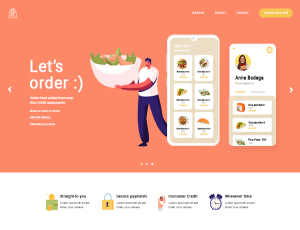 Readymade Food Delivery Website