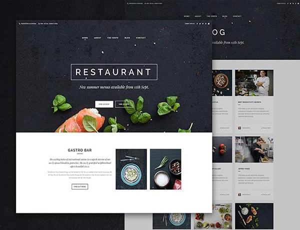 Readymade Modern Restaurant Website