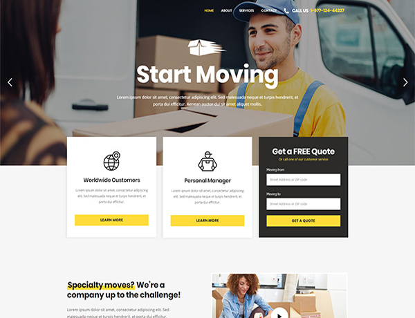 Readymade Moving Company Website